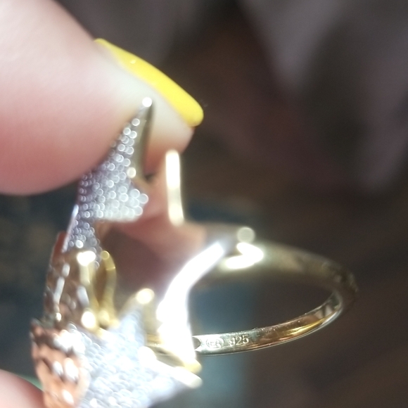 Stary 925 Ring with real Diamonds!!⭐⭐🌠🌠 - Picture 4 of 5